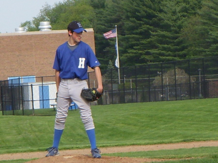 My son Mark, 15, Pitcher for Hall High School