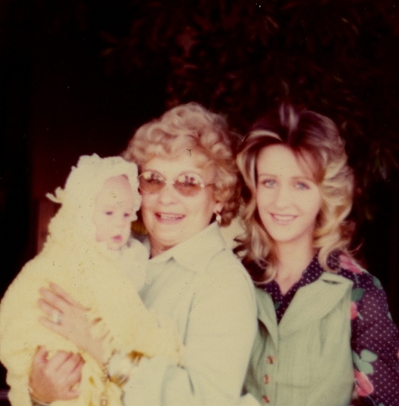 My Mom, Daughter Heather, and myself in 1975