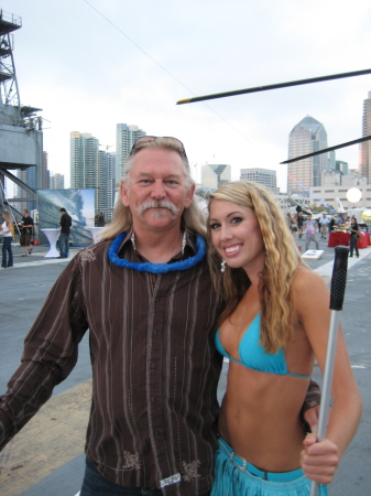 Don on Midway with Bud Lite Girl