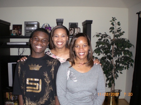 Me my mom and Bryant (my lil bro)