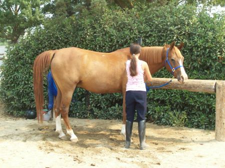 My daughter, Starla, with her horse, Caspian