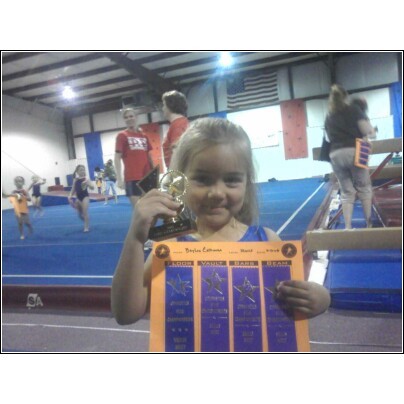 Baylee at gymnastics meet