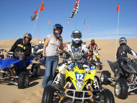 David and I in the dunes at Glamis