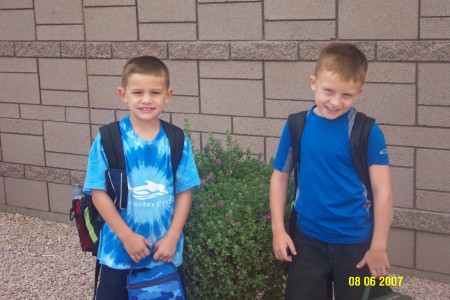 Terry and Tyler off to school