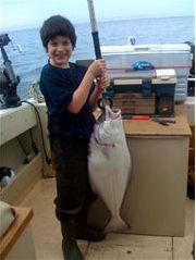 Sam and his first halibut