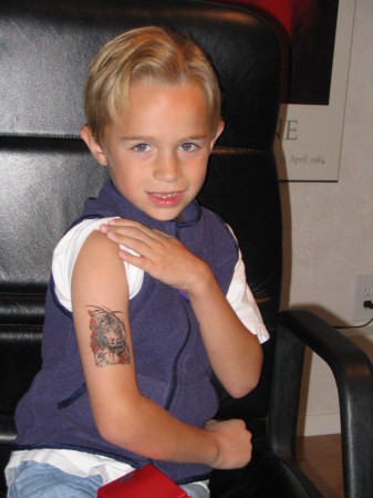 Jon - A love of tatoos at such an early age!