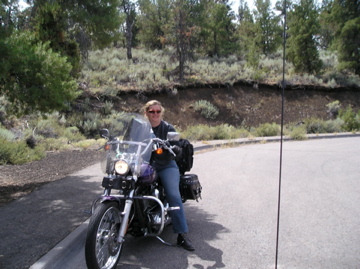 My wife Susan on her bike