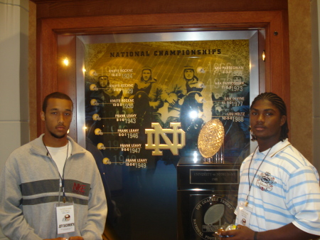 Jeff and Spencer Notre Dame recruiting visit