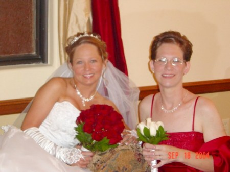 me and sister at her wedding