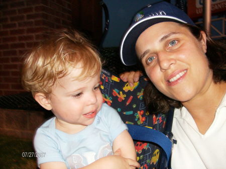 Mom and Daniel at the ball park, pt 2