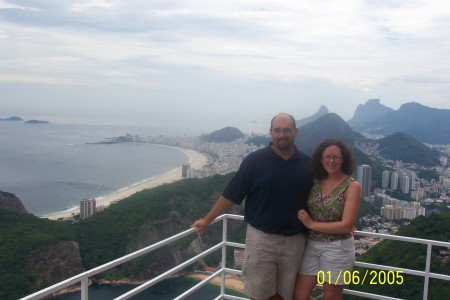 Bruno and Julie over Copacabana Beach