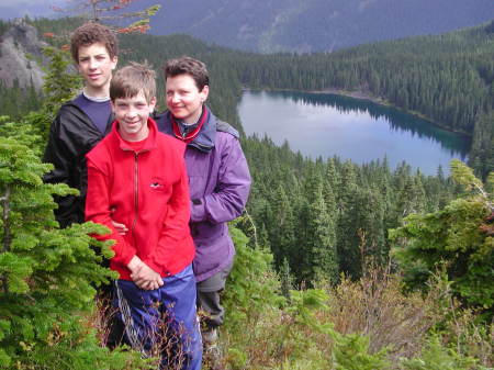 I & Thomas & Eric above Serene Lake