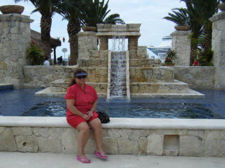 TAKING A REST FROM SHOPPIN IN COZUMEL