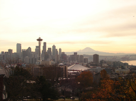 View of downtown Seattle and Mt. Rainier