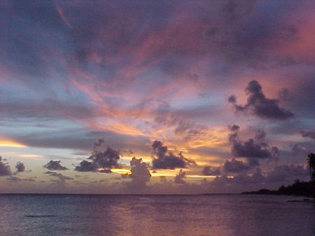 Sunset on Rangiroa, French Polynesia
