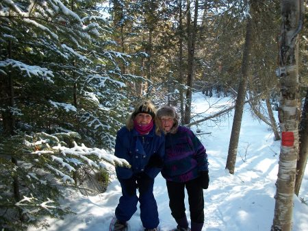 Rita & i snowshoeing~~Feb 2010