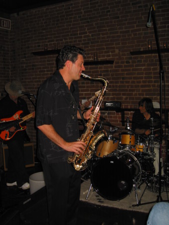 Playing my sax at Blue with my funky band BODY