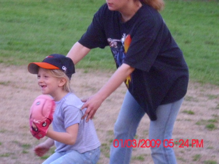 cheyenne and mommy at t-ball