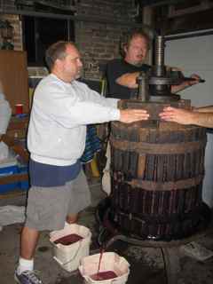 Making wine Fall 2008