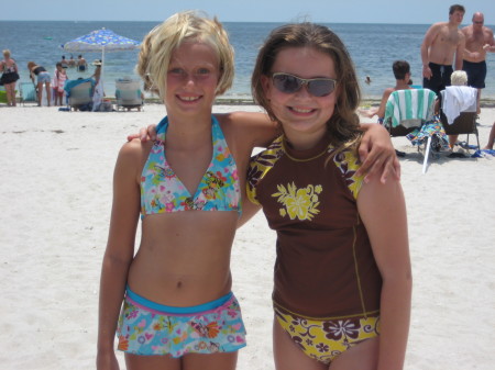 Britt and friend at the beach