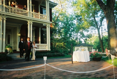 My oldest son, Mitch, as my escort