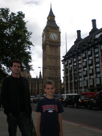 Weston visiting my Brother Antony in London