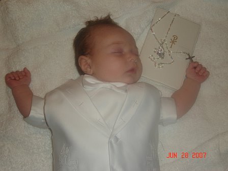 Taking a little snooze before his Christening