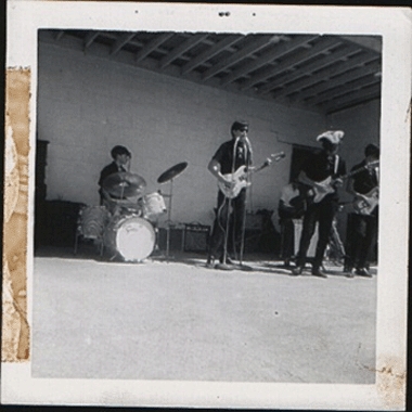 Playing a gig at Angela Park, 1965.