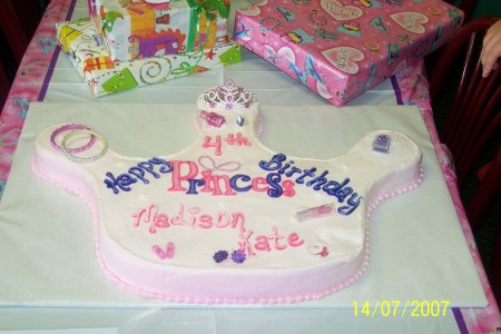 madison Kate's Princess Birthday Cake