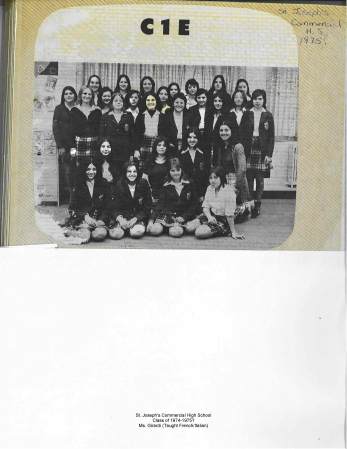 St. Joseph's Commercial, Class of 1974-1975?