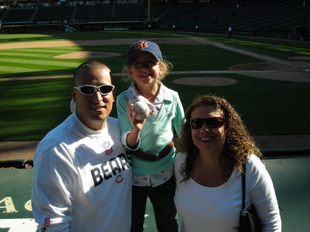 Sox game with my son & granddaughter