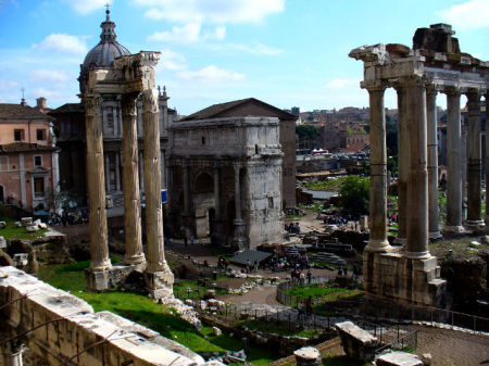 The Roman ruins in Rome