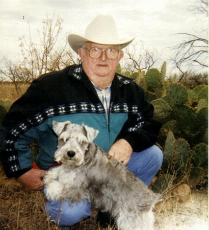 My dog Fritz and I in Abilene, Texas