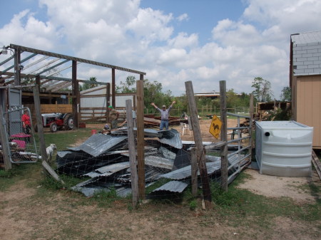Hurricane Ike destroys our horse barn