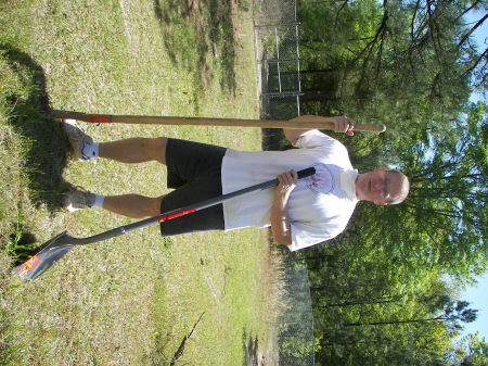 Alan doing yard work