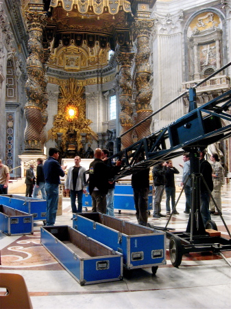 Crew in St. Peter's Basilica