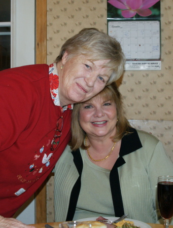 Joni and Barb (horsey friend) at Xmas