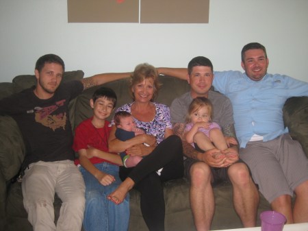 Me and my three sons, and three grand children