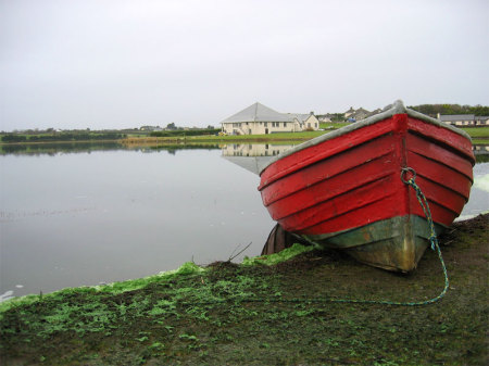 rowboat on the Wexford shore