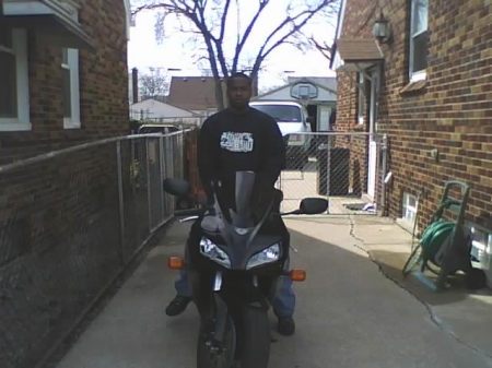 my babe looking mean on a bike