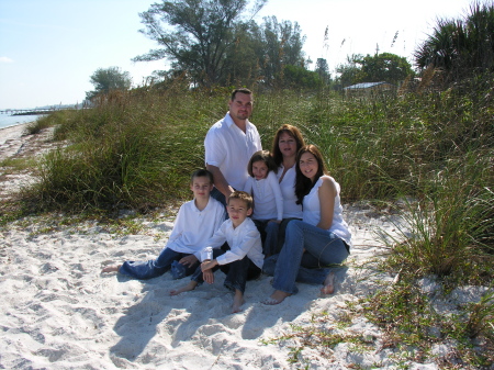Family pictue at the beach.