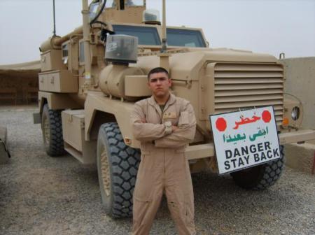 Daniel N his "ride" in Iraq