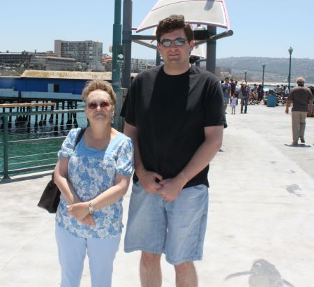 My son Adam and my friend Susan at the pier.