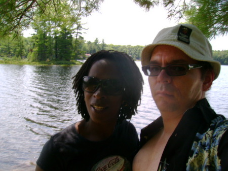Wife and I at the cottage