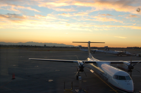 Sunset at Sea-tac International airport