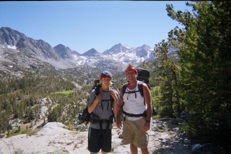 John & Max backpacking in the High Sierra 2006