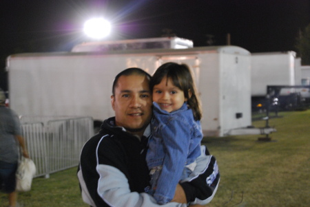 Daddy and Hailey at the 2007 K.C. Fair