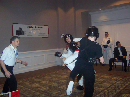 Rob competing in the Open Sparring.