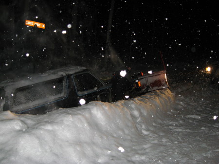 Plow truck stuck