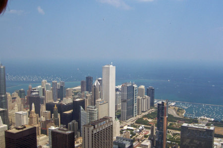 Sears Tower at the top